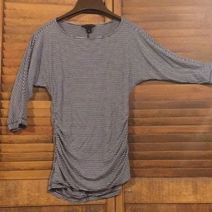 Banana Republic black & white striped shirt